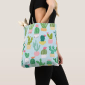 Kaktus Diversity, Vintager nahtloser Hintergrund. Tasche (Von Nahem)