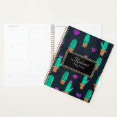 Kaktus-Doodle-Muster-Monogramm Planer (Anzeige)