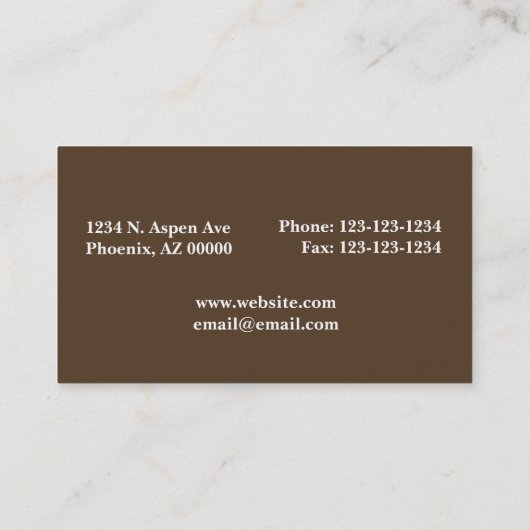 Kaktus-Druck-Visitenkarte Visitenkarte (Rückseite)