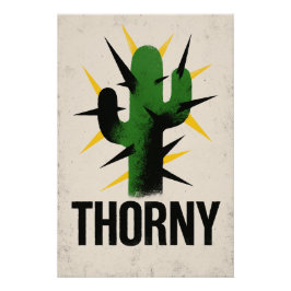 Kaktus, entrindet und Typo Audacieuse Poster