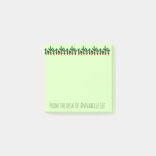 Kaktus-Fahne Post-it Klebezettel (Vorderseite)