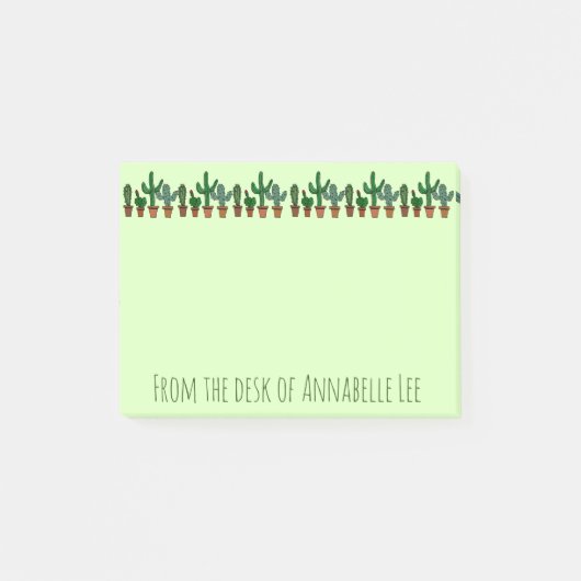 Kaktus-Fahne Post-it Klebezettel (Vorderseite)