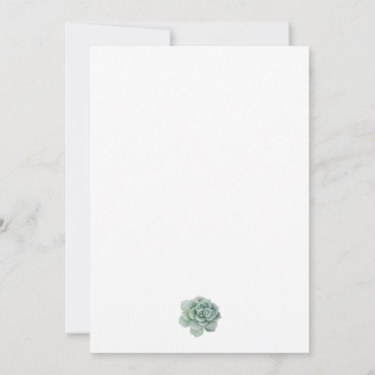 Kaktus, Fiesta Babydusche Einladung (Rückseite)