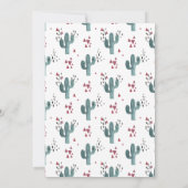 Kaktus-Fiesta-Mädchen-Babyparty-Einladung Einladung (Rückseite)