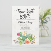 Kaktus-Fiesta-Paar-Duschen-Einladung Einladung (Stehend Vorderseite)