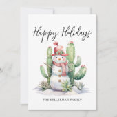 Kaktus Frohe Feiertage Weihnachten (Vorderseite)