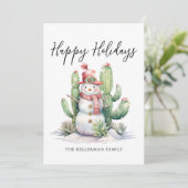 Kaktus Frohe Feiertage Weihnachten (Stehend Vorderseite)