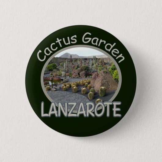 Kaktus-Gartenknopf Button (Vorderseite)