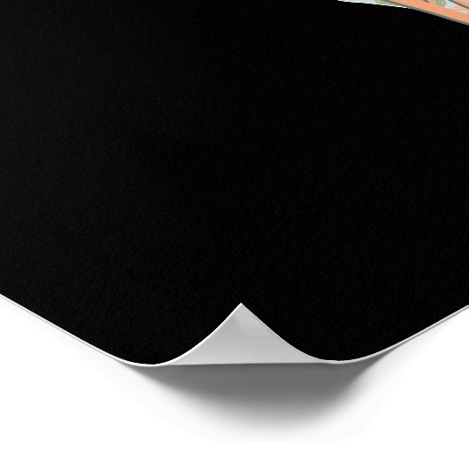 Kaktus gefüllt Michigan Silhouette mit Zuhause Poster (Ecke)