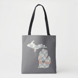 Kaktus gefüllt Michigan Silhouette mit Zuhause Tasche