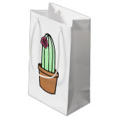 Kaktus-Geschenk-Tasche Kleine Geschenktüte (Rückseite Schrägansicht)