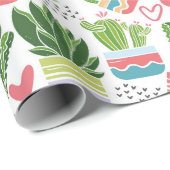 Kaktus Geschenkpapier (Rolleneckpunkt)