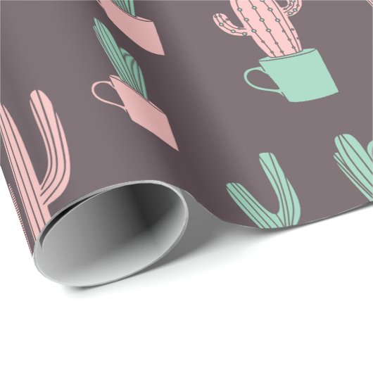 Kaktus Geschenkpapier (Rolleneckpunkt)