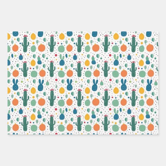 Kaktus Geschenkpapier Set (Vorderseite 2)