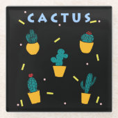 Kaktus Glasuntersetzer (Vorderseite)