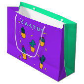 Kaktus Große Geschenktüte (Vorderseite Schrägansicht)