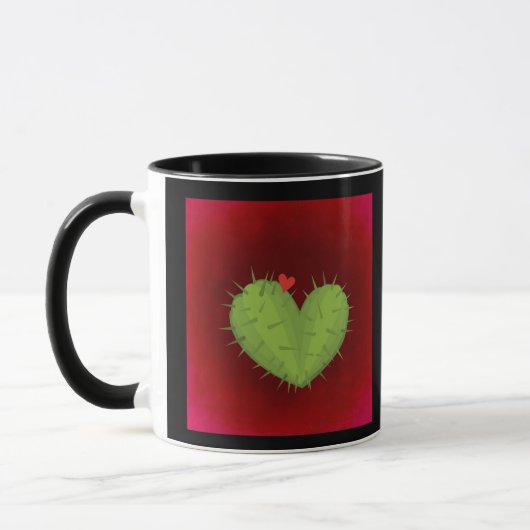 Kaktus-Herz-Kaffee-Tasse Tasse (Links)