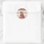 Kaktus-Hochzeit "RSVP" Aufkleber (Tasche)