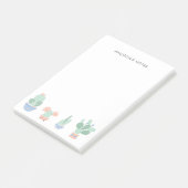 Kaktus-Illustration Niedlich Post-it Klebezettel (angewinkelt)