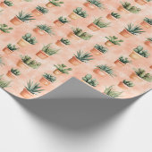 Kaktus in Terra Cotta Geschenkpapier (Ecke)