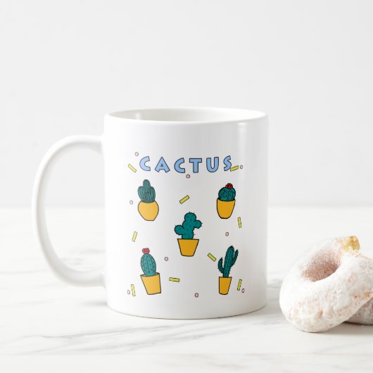 Kaktus Kaffeetasse (Mit Donut)