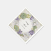 Kaktus Kakteen Wreath Leaf Succulent Wooden Paper Serviette (Ecke)