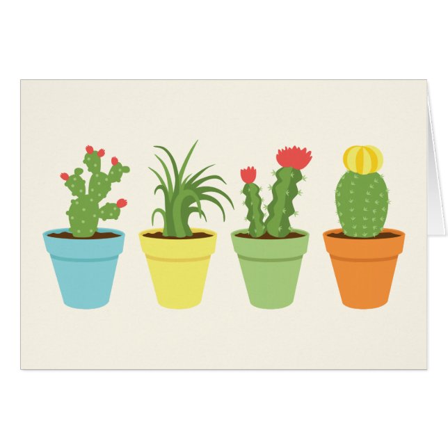 Kaktus-Karte (Vorderseite (Horizontal))