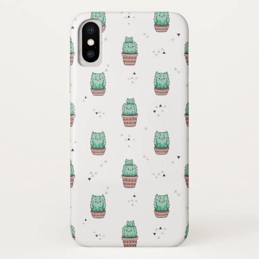 Kaktus-Katze iPhone X Fall Case-Mate iPhone Hülle (Rückseite)