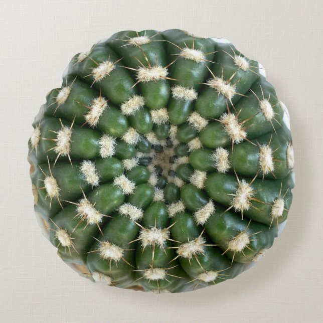 Kaktus-Kissen Rundes Kissen (Vorderseite)