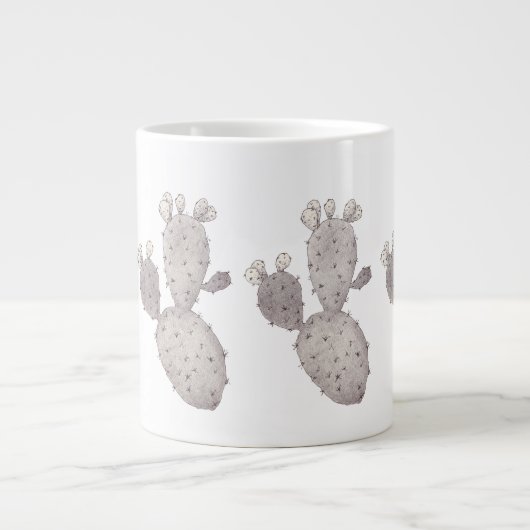 Kaktus Kunst Jumbo-Tasse (Vorderseite)
