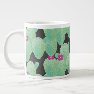 Kaktus Kunst Rosa Blüte Jumbo-Tasse