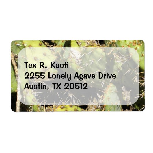 Kaktus-Label (Vorne)