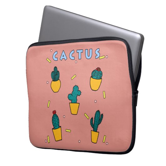 Kaktus Laptopschutzhülle (Vorderseite Links)