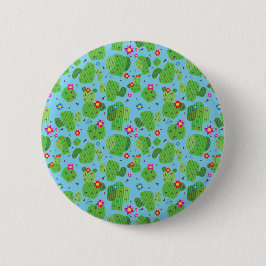 Kaktus Me Outside (blau) - Schaltfläche Button