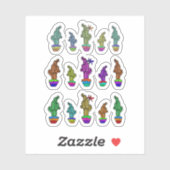 Kaktus Mini-Set, Packung, Bundle Aufkleber (Blatt)