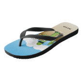 Kaktus mit Bier Badesandalen (Schrägansicht)