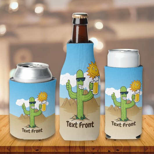 Kaktus mit Bier Dosenkühler