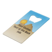 Kaktus mit Bier Geldbeutel Flaschenöffner (Rückseite Schrägansicht)