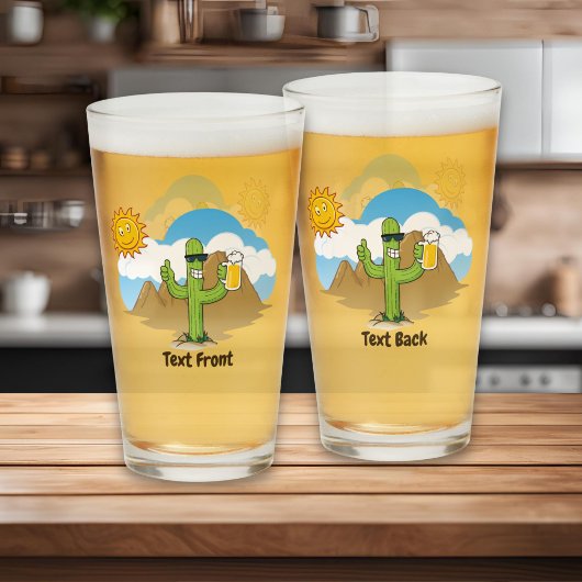 Kaktus mit Bier Glas