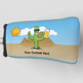 Kaktus mit Bier Golf Headcover (Vorderseite)
