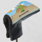 Kaktus mit Bier Golf Headcover (3/4 Vorderseite)