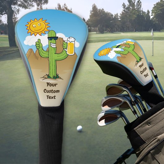Kaktus mit Bier Golf Headcover