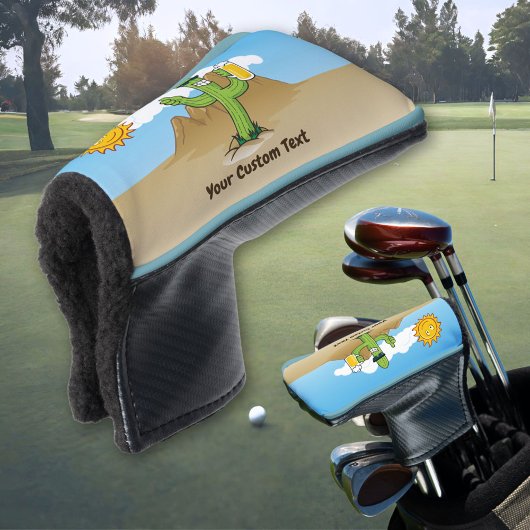 Kaktus mit Bier Golf Headcover