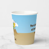 Kaktus mit Bier Pappbecher (Links)