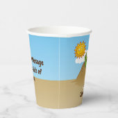 Kaktus mit Bier Pappbecher (Rechts)