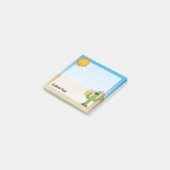 Kaktus mit Bier Post-it Klebezettel (angewinkelt)