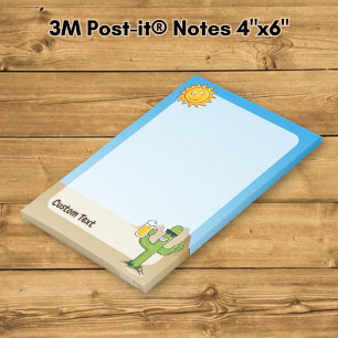 Kaktus mit Bier Post-it Klebezettel