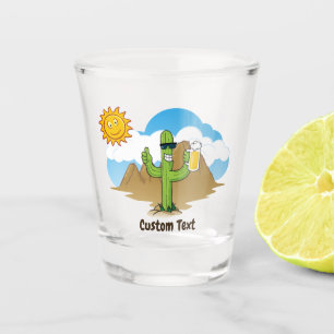Kaktus mit Bier Schnapsglas