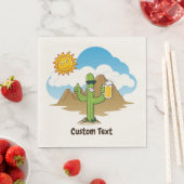 Kaktus mit Bier Serviette (Beispiel)