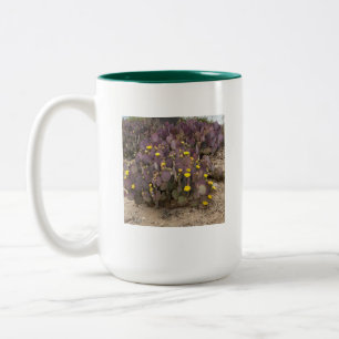 Kaktus 🌵 mit gelben Blüten Zweifarbige Tasse